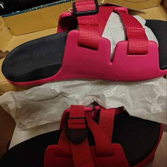 Fits womens 5 1/2- 6 Chaco Chillos Slide Magenta Big Kids/Juniors/womens 6 - Picture 5 of 6